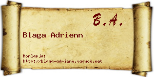 Blaga Adrienn névjegykártya